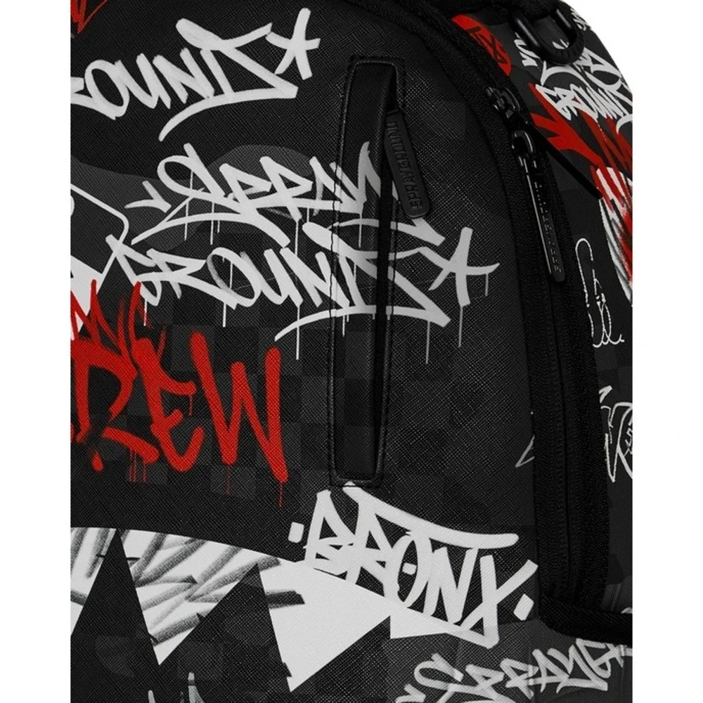 NEW Sprayground Branded Bandit Shark Backpack Black White Red Unisex Streetwear